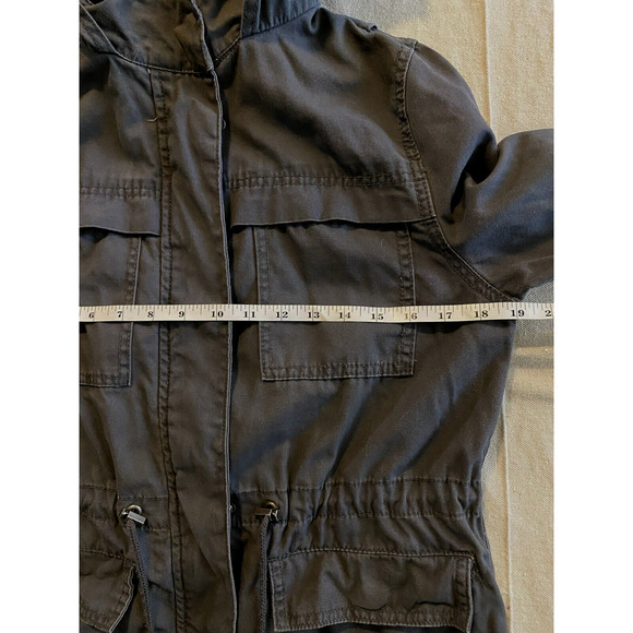 Universal Thread Womens Jacket Size Small Blue Canvas Utility Military Jacket - Picture 11 of 15